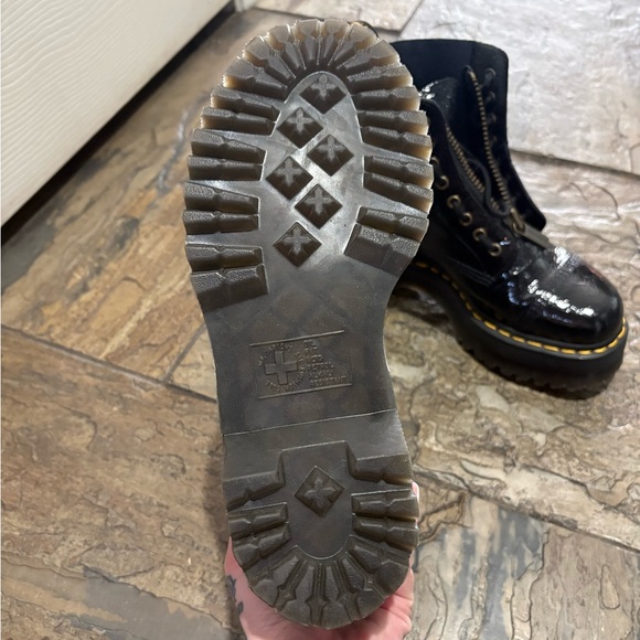Sinclair Distressed Patent Leather Platform Boots - Dr Marten Size 8 - Picture 5 of 7